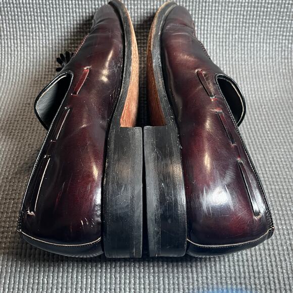 Nettleton Loafers Mens 11.5 Burgundy Red‎ Leather Tassel Slip On Casual Business main image 6